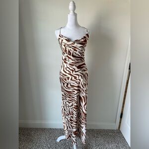 Zebra Lace Up Dress